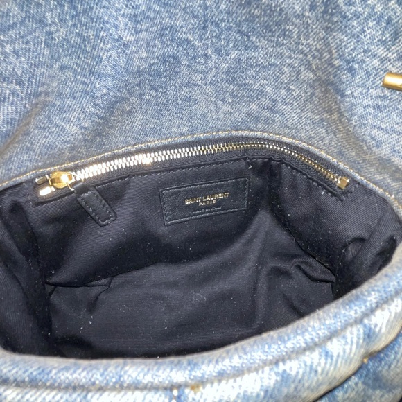 SOLD YSL Toy LOULOU Denim Puffer Matelasé Crossbody Bag - Picture 5 of 13